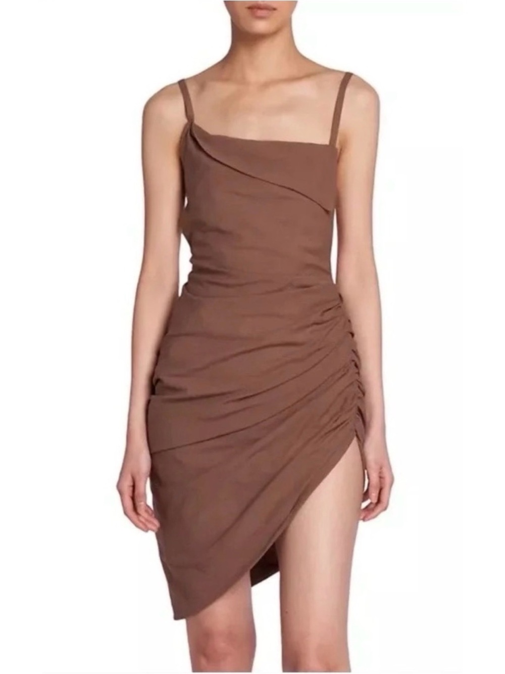Jacquemus Robe Saudade dress - taupe brown - Picture 5 of 9